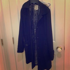 Tulle black pea coat